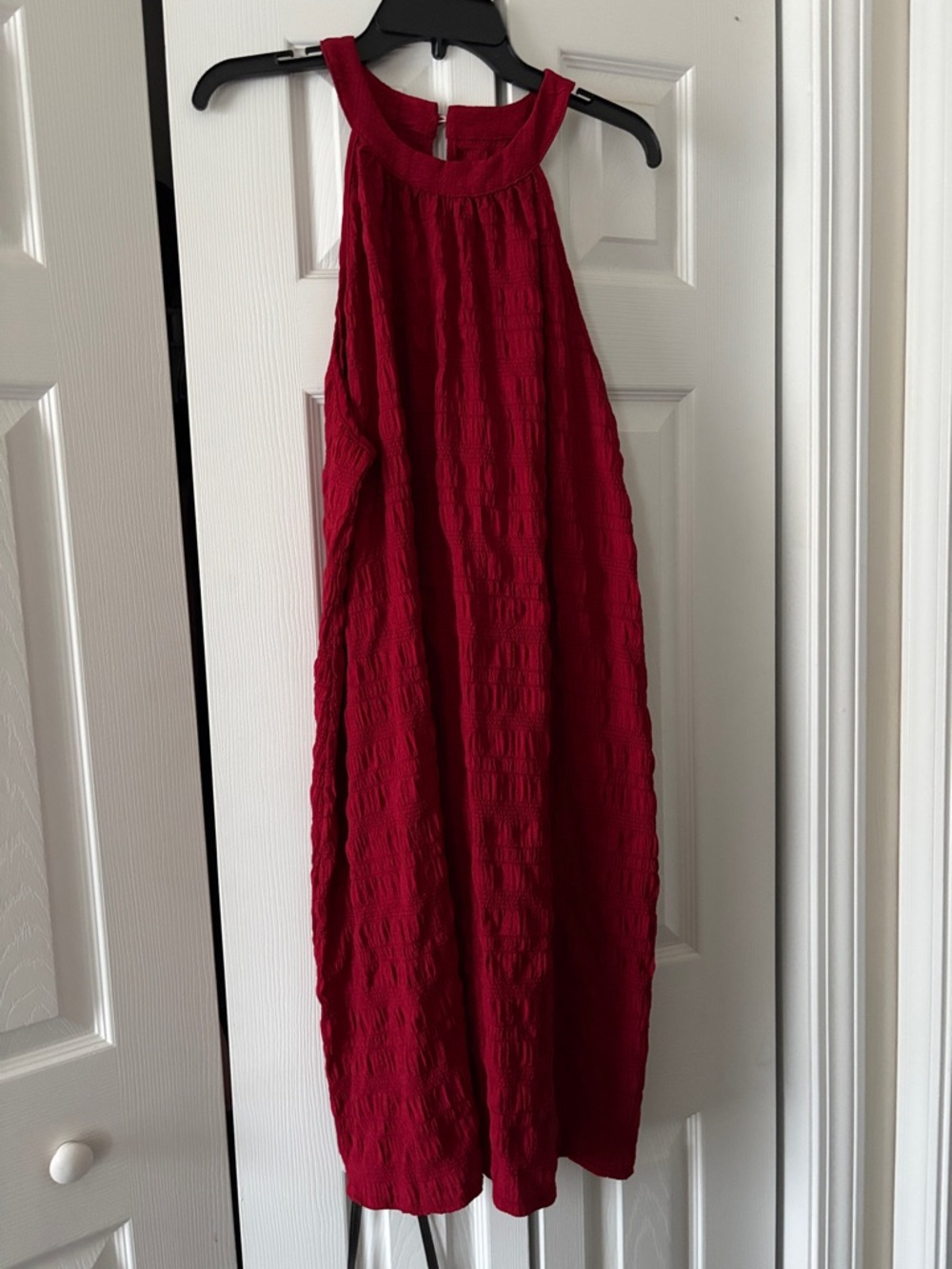 SHEIN Curve Vibrant Red Textured Dress